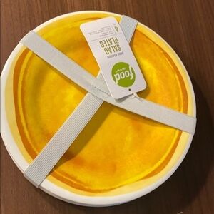 Food network melamine salad plates yellow Lemon New Set of 4